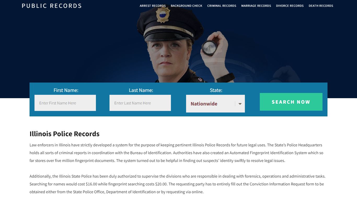 Illinois Police Records | Get Instant Reports On People - Public Records